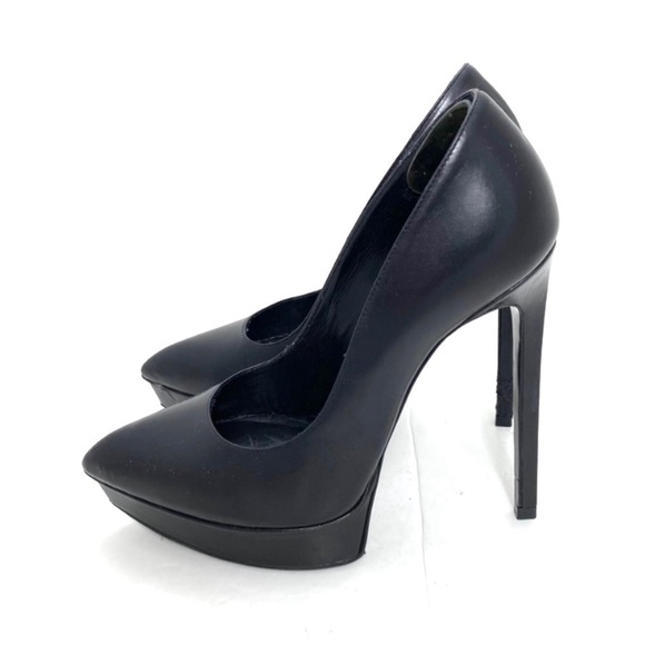 Saint Laurent Pointed Toe Platform High Heel Pumps in Black - Picture 6 of 10